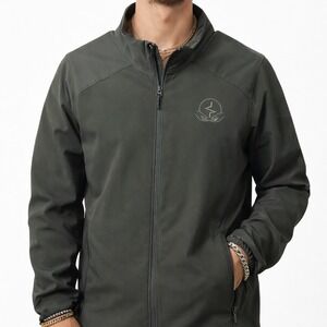 Marmot Men's Large Softshell Fleece Lined Full Zip Jacket Corporate Logo Gray L‎